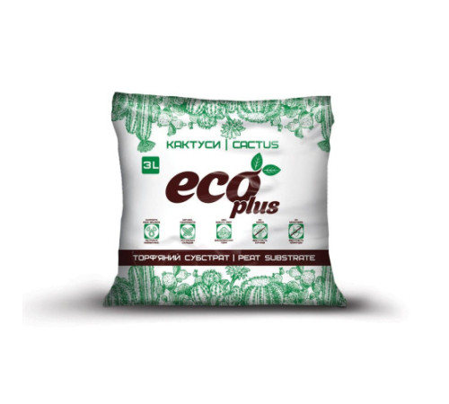 Торфяной субстрат Eco Plus Кактус 3л