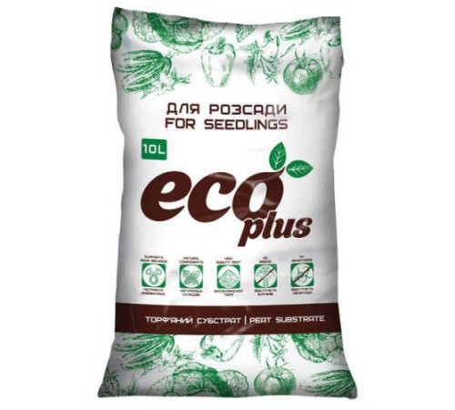 Торфяной субстрат Eco Plus Для Рассады 10л