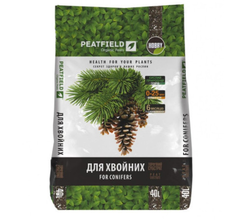Торф'яної субстрат PeatField Хвойні 40л