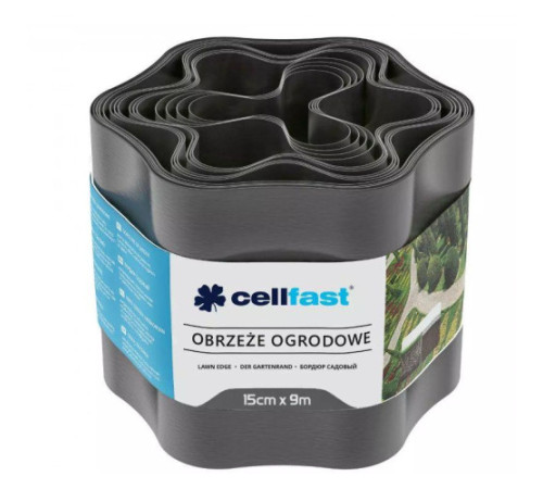 Садовый бордюр Cellfast 15см*9м черный Польша
