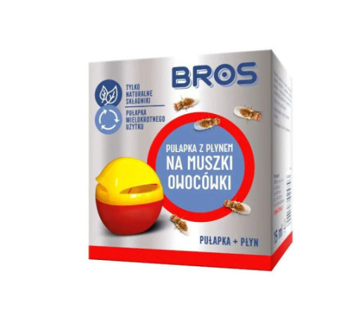 Ловушка + жидкость для плодовых мошек Bros/Брос 15мл /12шт