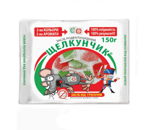 Родентицид Щелкунчик тісто 150г 50шт/уп