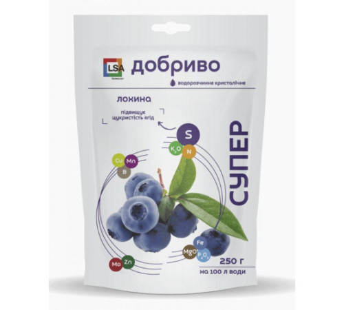 СУПЕР УДОБРЕННО- Голубика кристалл.250г