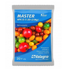 Мінеральне добриво  Мастер плюс NPK 15-5-30 25г Valagro