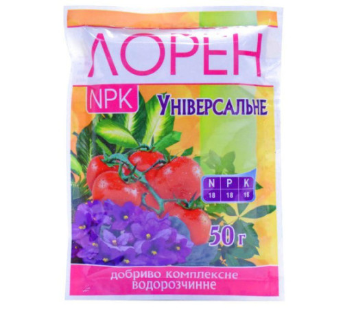 Удобрение кристалл. Лорен NPK Универсальное 50г